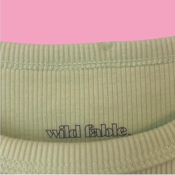 Handprinted Wild Fable Green Graphic Crop Tank Top - Picture 5 of 5